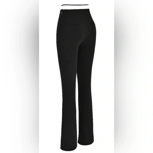 HOUSE OF CB 'Layla' Black V-Front Trousers NWOT Size Small $135.00 MSRP - Picture 4 of 7